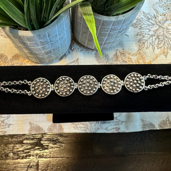 Beautiful Peruvian 950 Oxidized Sterling Silver Bracelet - Picture 4 of 11